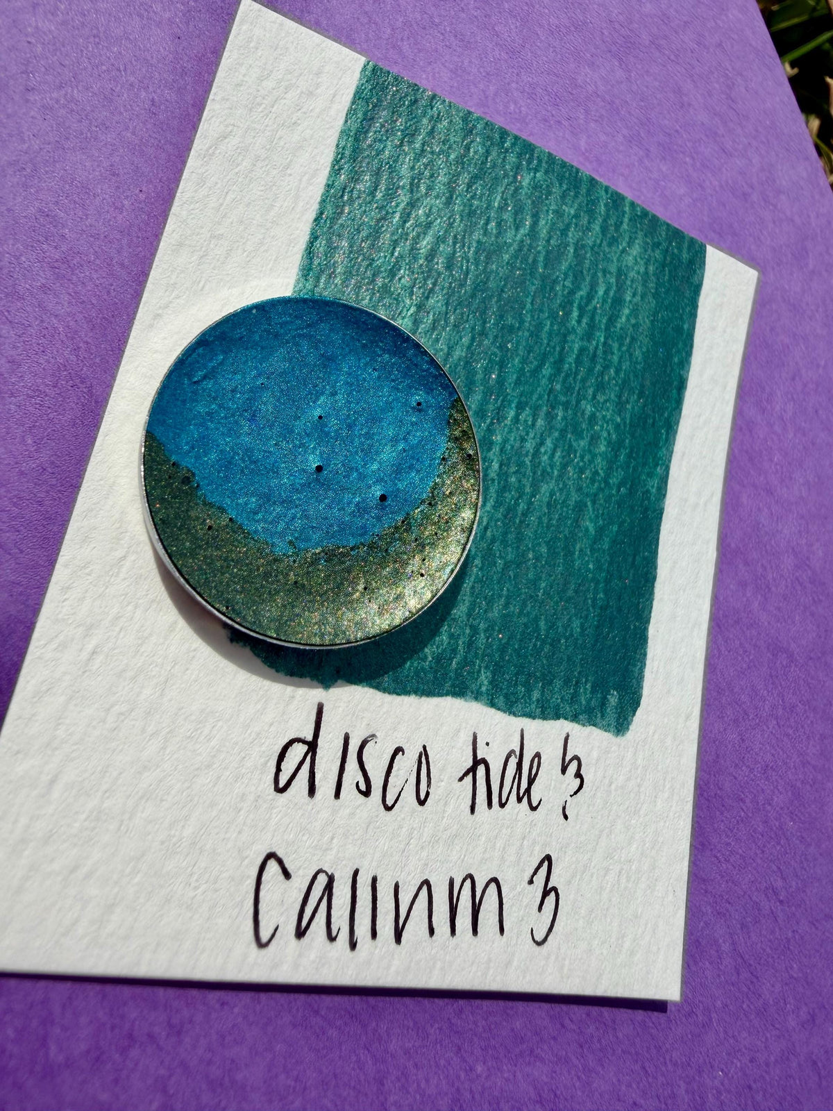 Metal Blue/Green | Watercolors | LIMITEDCOLOR | Handmade Watercolors | Handmade Paint | Calligraphy |