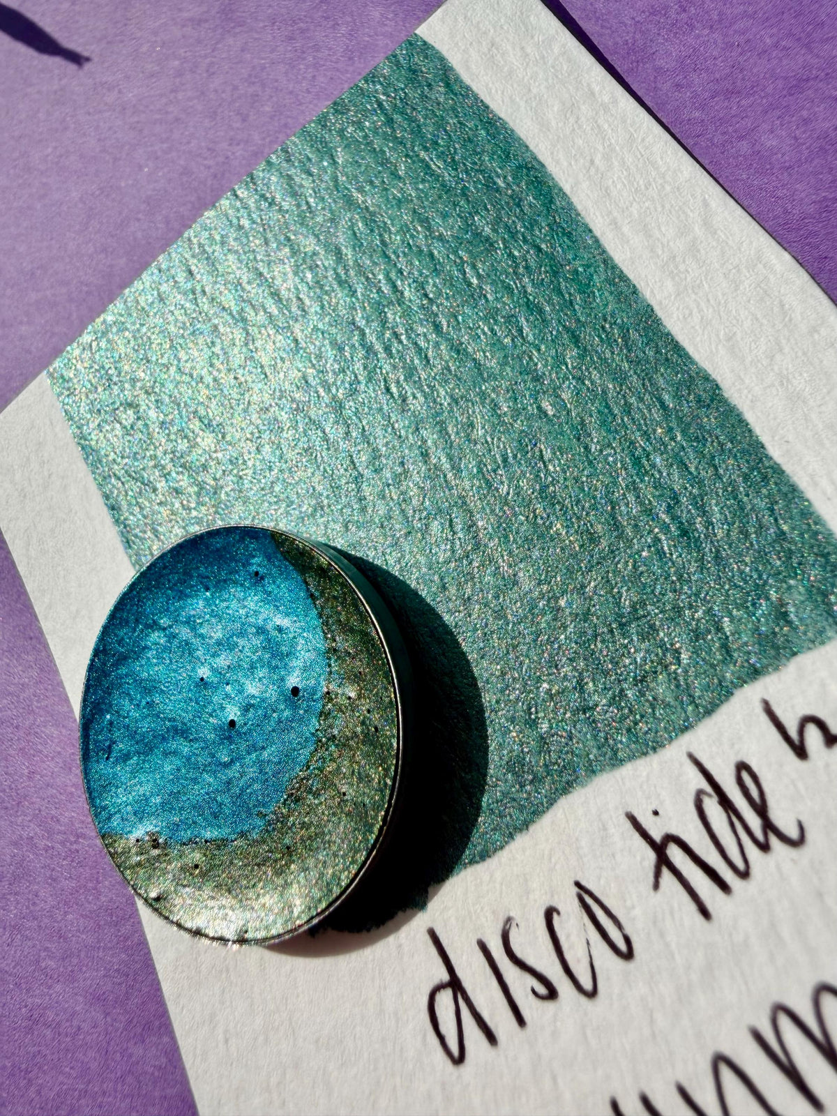 Metal Blue/Green | Watercolors | LIMITEDCOLOR | Handmade Watercolors | Handmade Paint | Calligraphy |