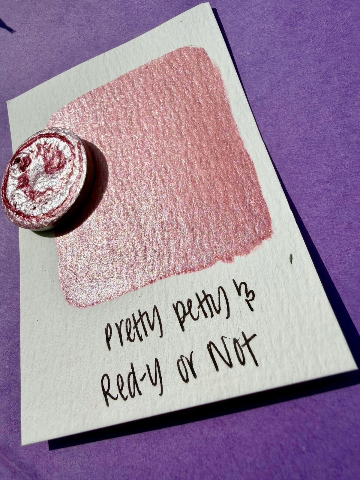 Metal Pink/Red | Watercolors | LIMITEDCOLOR | Handmade Watercolors | Handmade Paint | Calligraphy |