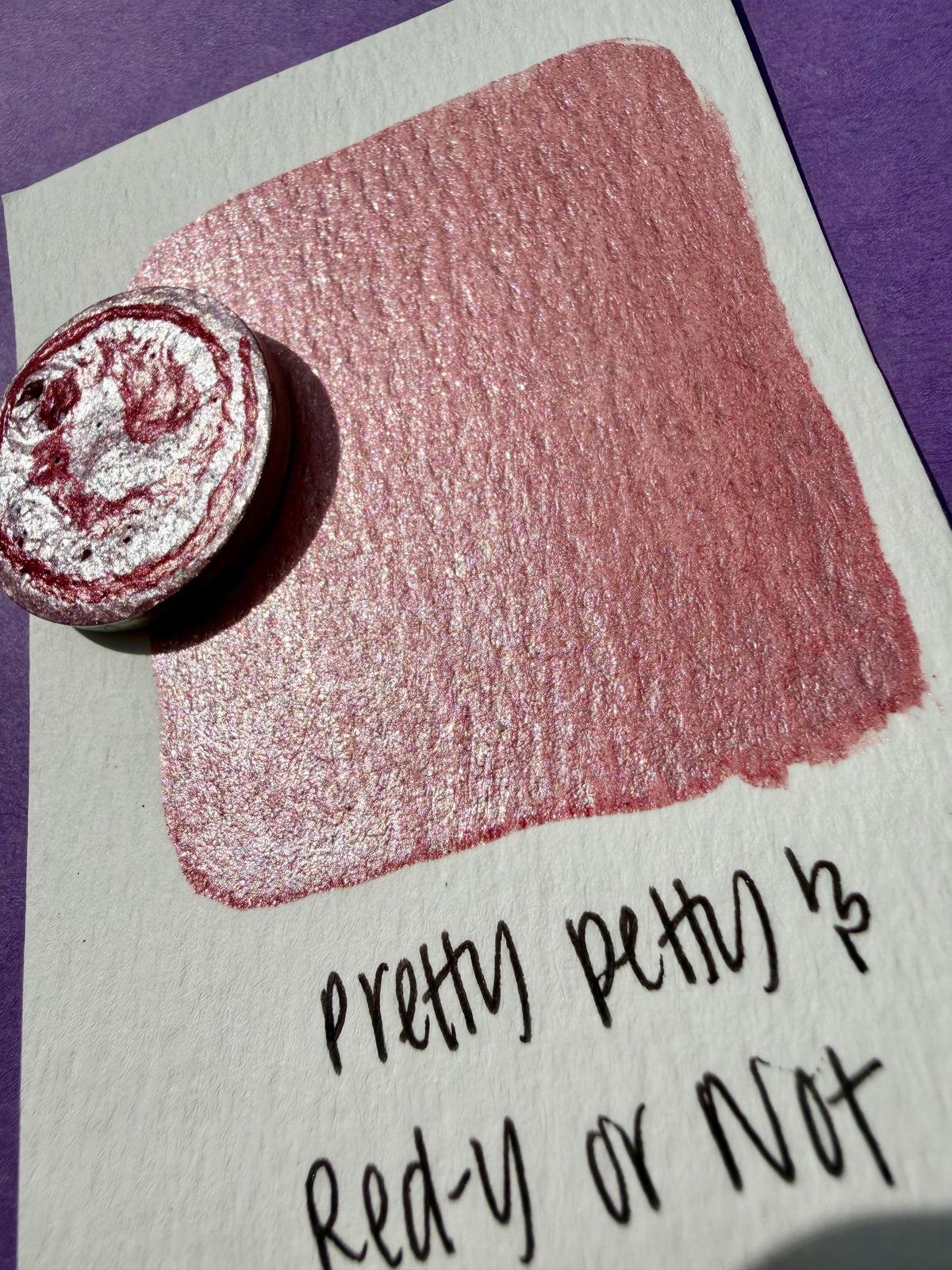Metal Pink/Red | Watercolors | LIMITEDCOLOR | Handmade Watercolors | Handmade Paint | Calligraphy |