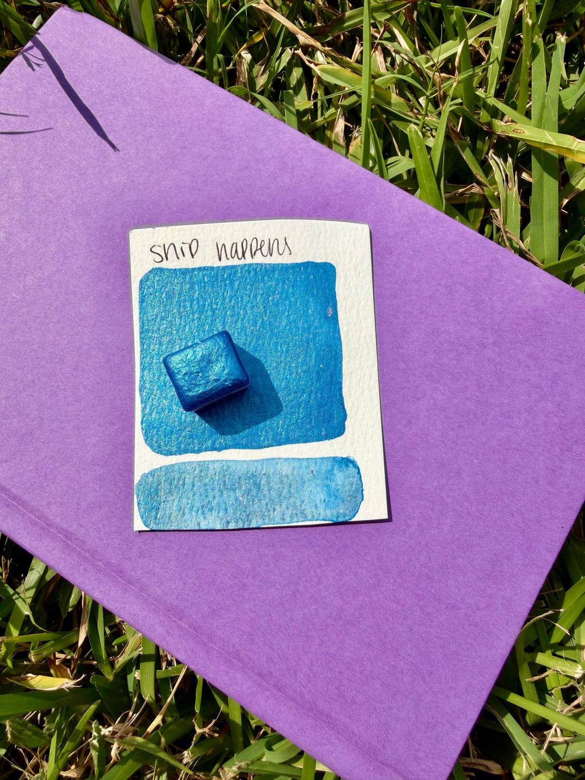 Ship Happens - blue and rose foil | Watercolors | LIMITEDCOLOR | Handmade Watercolors | Handmade Paint | Calligraphy |