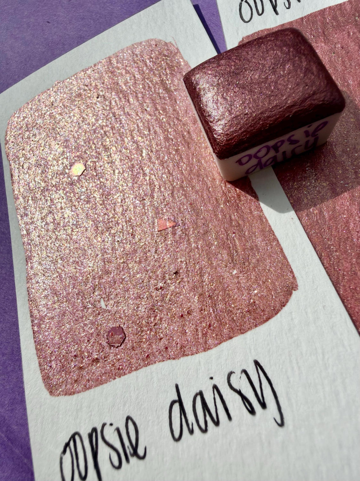 Oopsie Daisy - Large Glitter | Watercolors | LIMITEDCOLOR | Handmade Watercolors | Handmade Paint | Calligraphy |