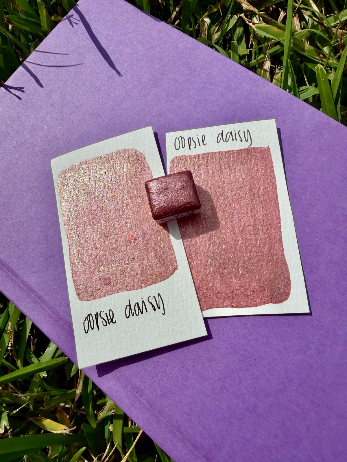 Oopsie Daisy - Large Glitter | Watercolors | LIMITEDCOLOR | Handmade Watercolors | Handmade Paint | Calligraphy |