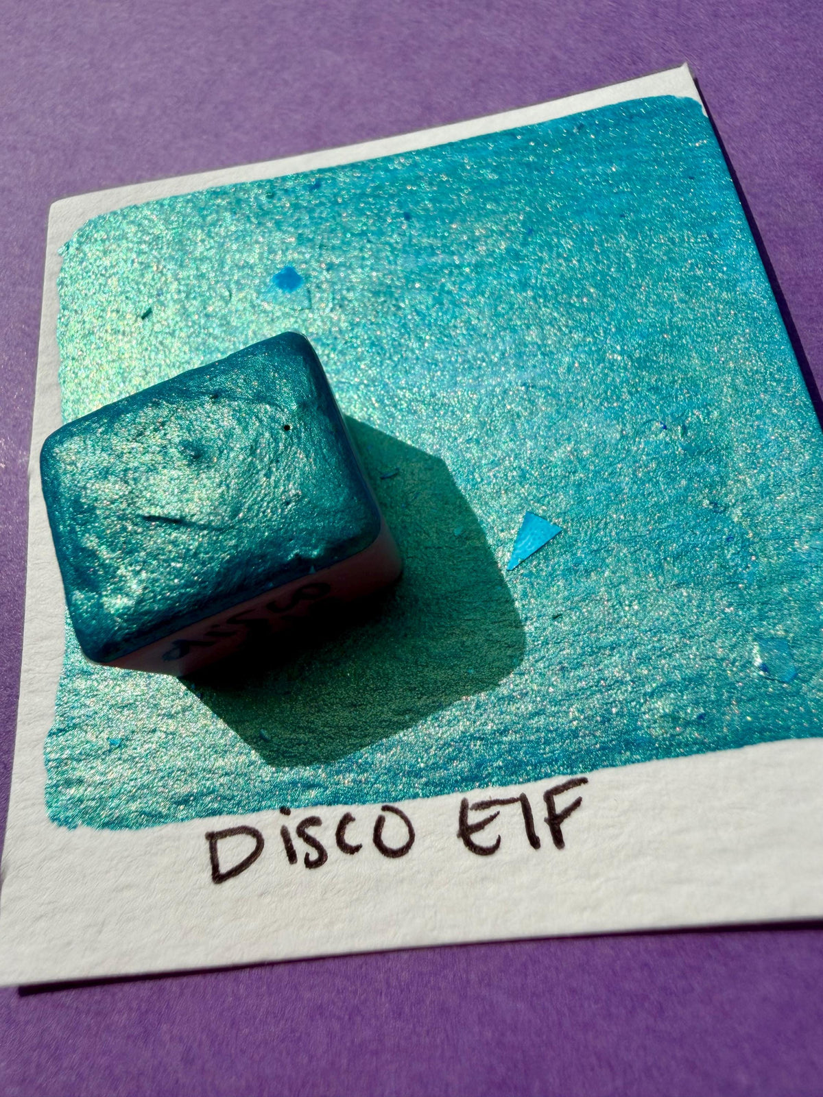 Disco Elf - Glitter | Watercolors | LIMITEDCOLOR | Handmade Watercolors | Handmade Paint | Artist Watercolor |