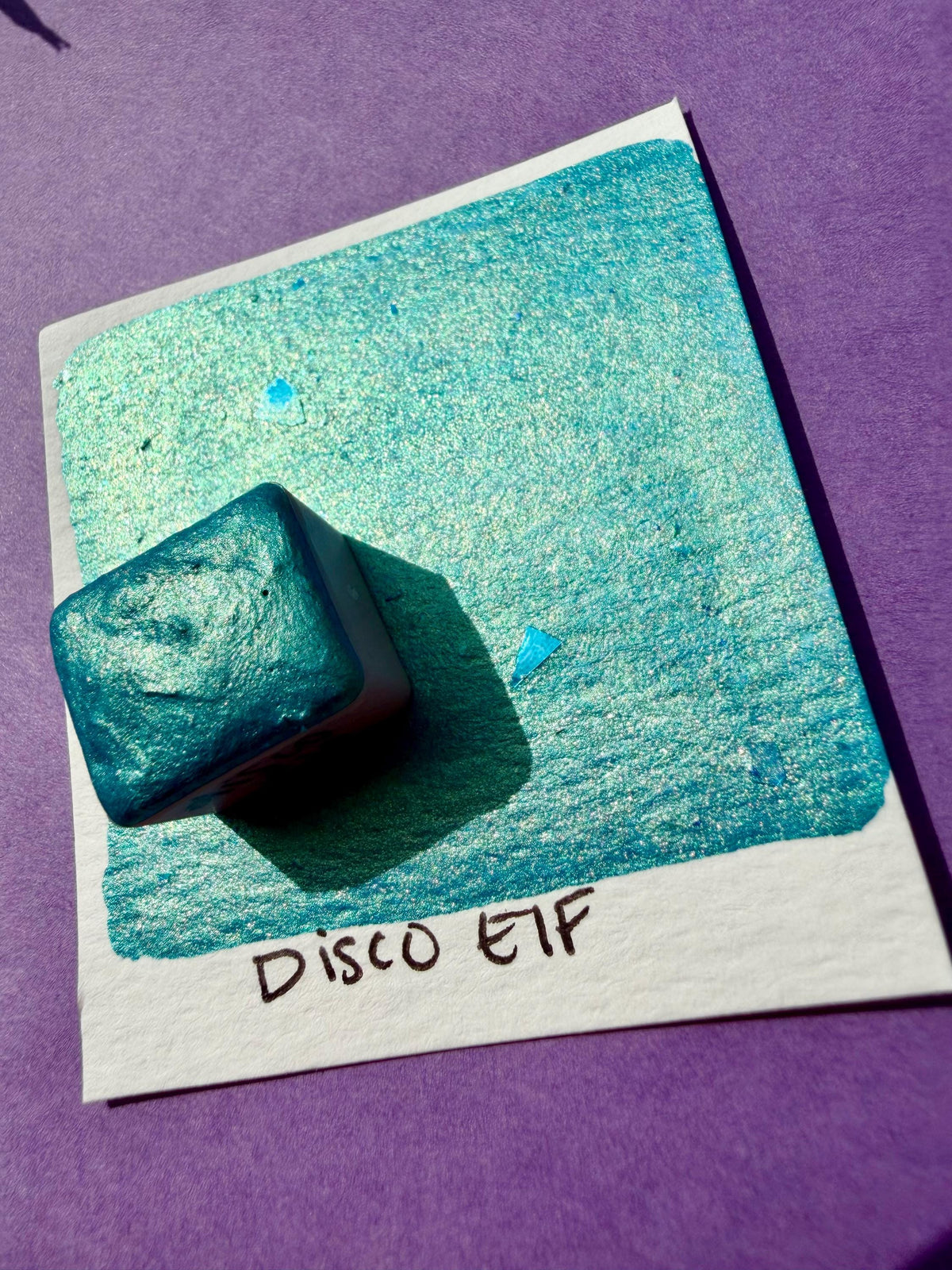 Disco Elf - Glitter | Watercolors | LIMITEDCOLOR | Handmade Watercolors | Handmade Paint | Artist Watercolor |