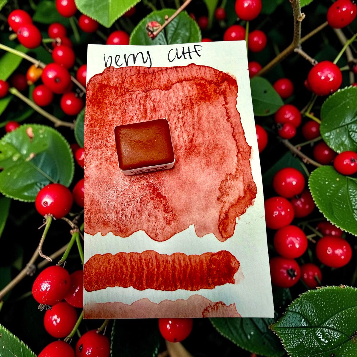 Berry Cute | Handmade Watercolors | GRANULATING | Handmade Cards | Watercolor Florals | Matte Pigment | Half Pans