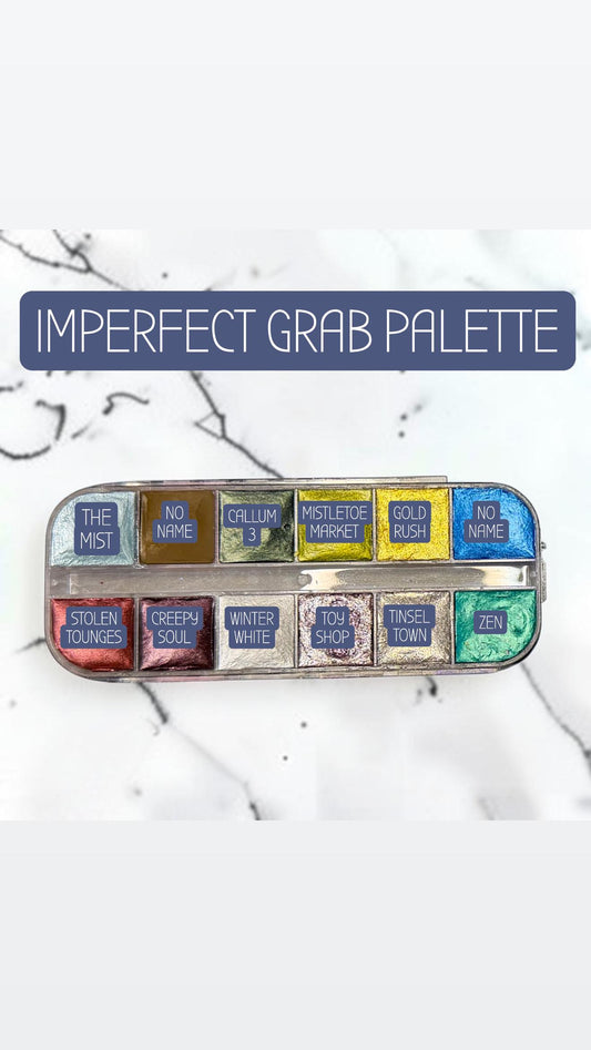 Imperfect Grab Palette | Watercolor Palette | Chrome Watercolors | Handmade Paint | Watercolors | Watercolor | Handmade Watercolors |