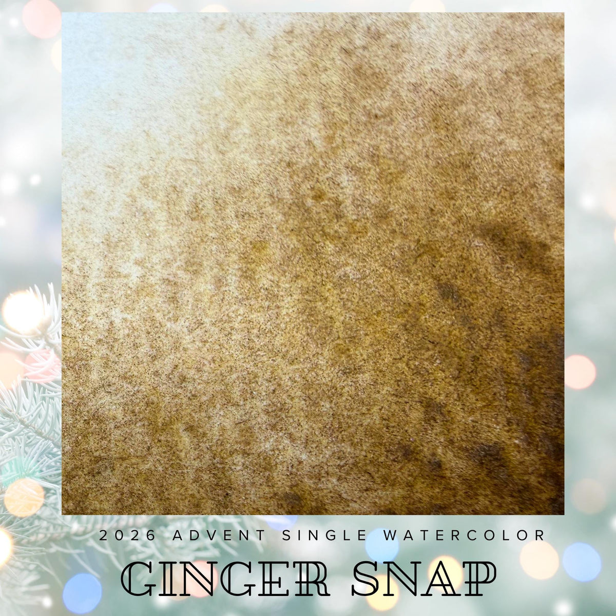 Ginger Snap - 2026 Holiday Advent Single Colors | Handmade Watercolors | Handmade Paint | Watercolors | Watercolor Artist |