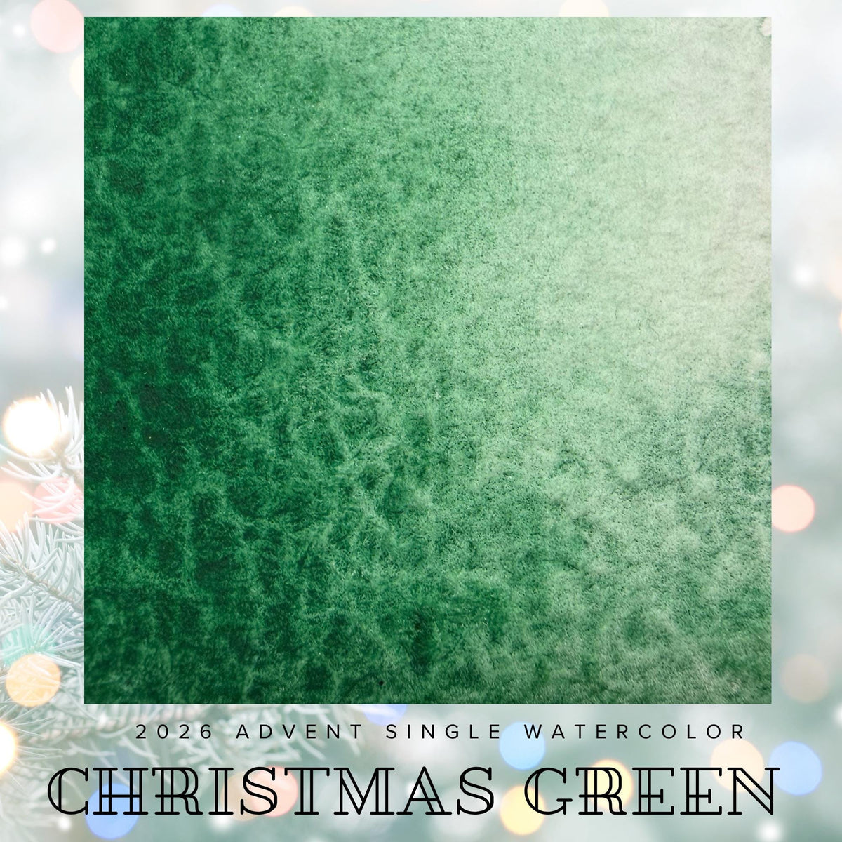 Christmas Green - 2026 Holiday Advent Single Colors | Handmade Watercolors | Handmade Paint | Watercolors | Watercolor Artist |