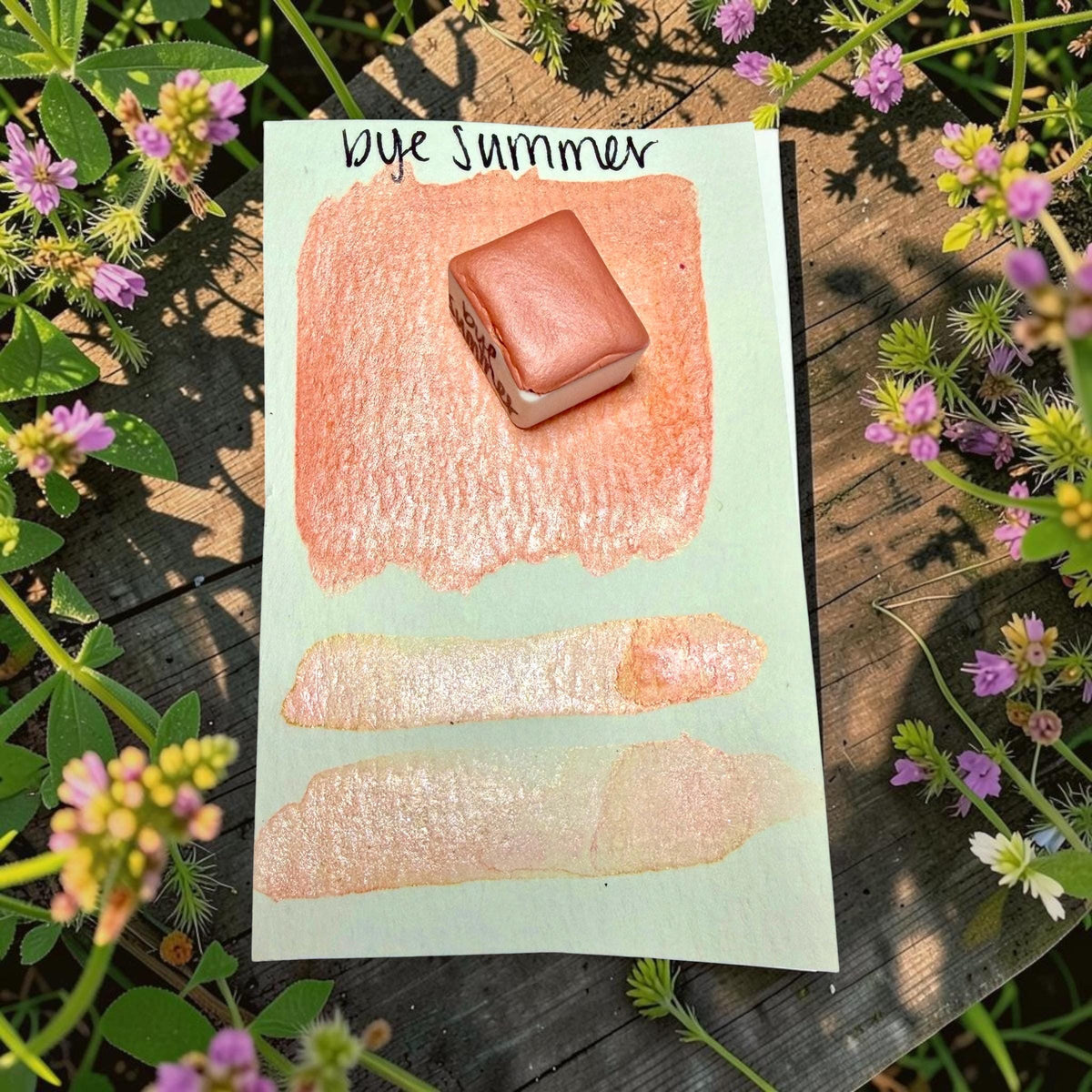 Bye Summer | HYBRID | Matte & Shimmer Blend | Handmade Watercolors | Handmade Paint | Watercolors | Watercolor | Watercolor Artist