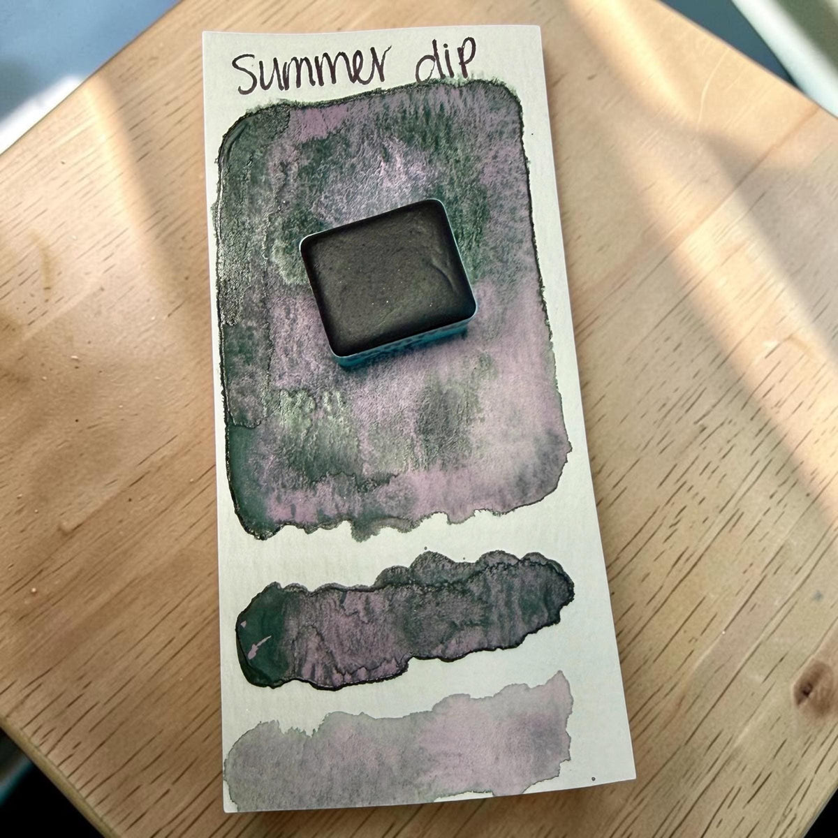 Summer Dip | Handmade Watercolors | GRANULATING | Handmade Cards | Watercolor Florals | Matte Pigment | Half Pans