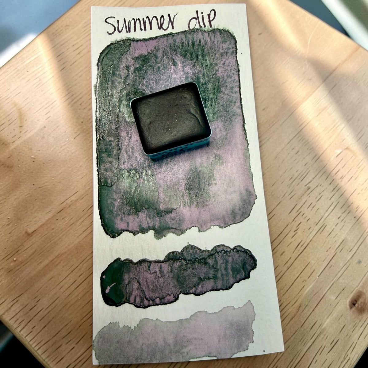Summer Dip | Handmade Watercolors | GRANULATING | Handmade Cards | Watercolor Florals | Matte Pigment | Half Pans