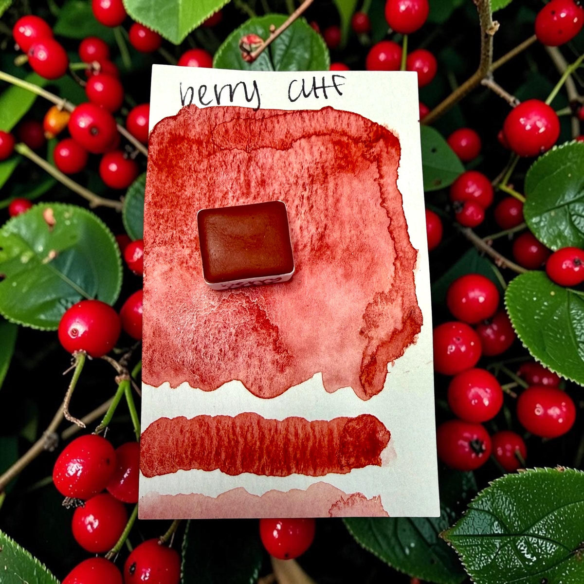 Berry Cute | Handmade Watercolors | GRANULATING | Handmade Cards | Watercolor Florals | Matte Pigment | Half Pans