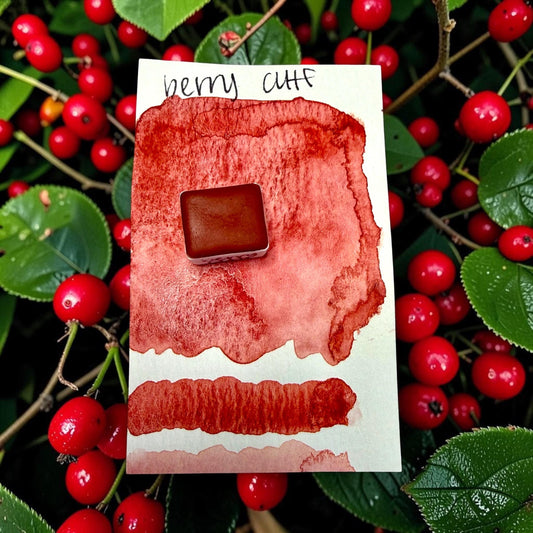 Berry Cute | Handmade Watercolors | GRANULATING | Handmade Cards | Watercolor Florals | Matte Pigment | Half Pans