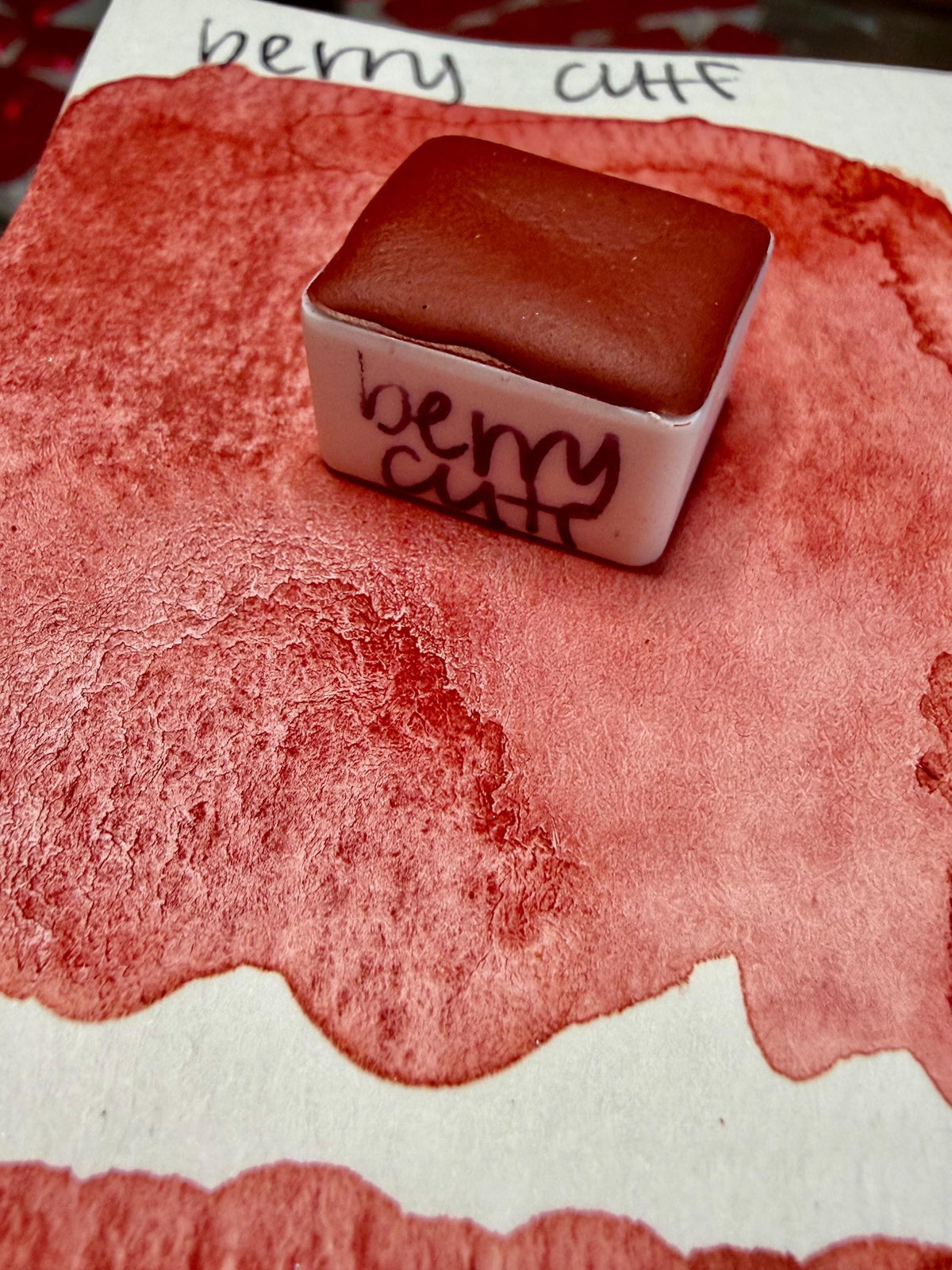 Berry Cute | Handmade Watercolors | GRANULATING | Handmade Cards | Watercolor Florals | Matte Pigment | Half Pans