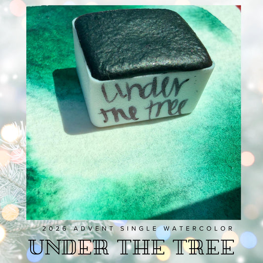 Under The Tree - 2026 Holiday Advent Single Colors | Handmade Watercolors | Handmade Paint | Watercolors | Watercolor Artist |