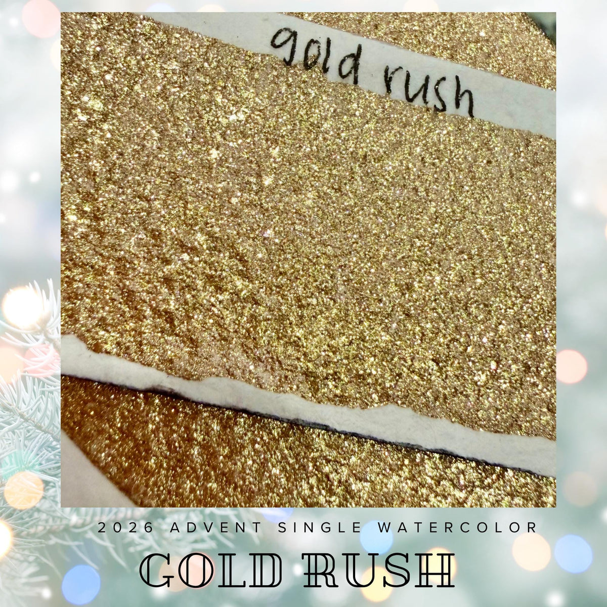 Gold Rush - 2026 Holiday Advent Single Colors | Handmade Watercolors | Handmade Paint | Watercolors | Watercolor Artist |
