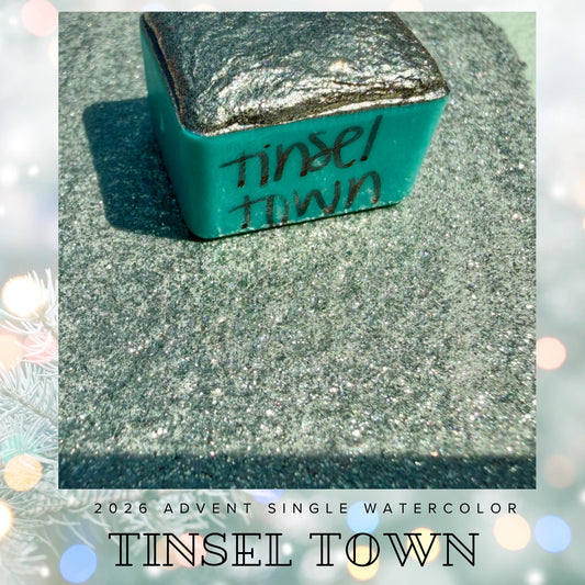 Tinsel Town - 2026 Holiday Advent Single Colors | Handmade Watercolors | Handmade Paint | Watercolors | Watercolor Artist |