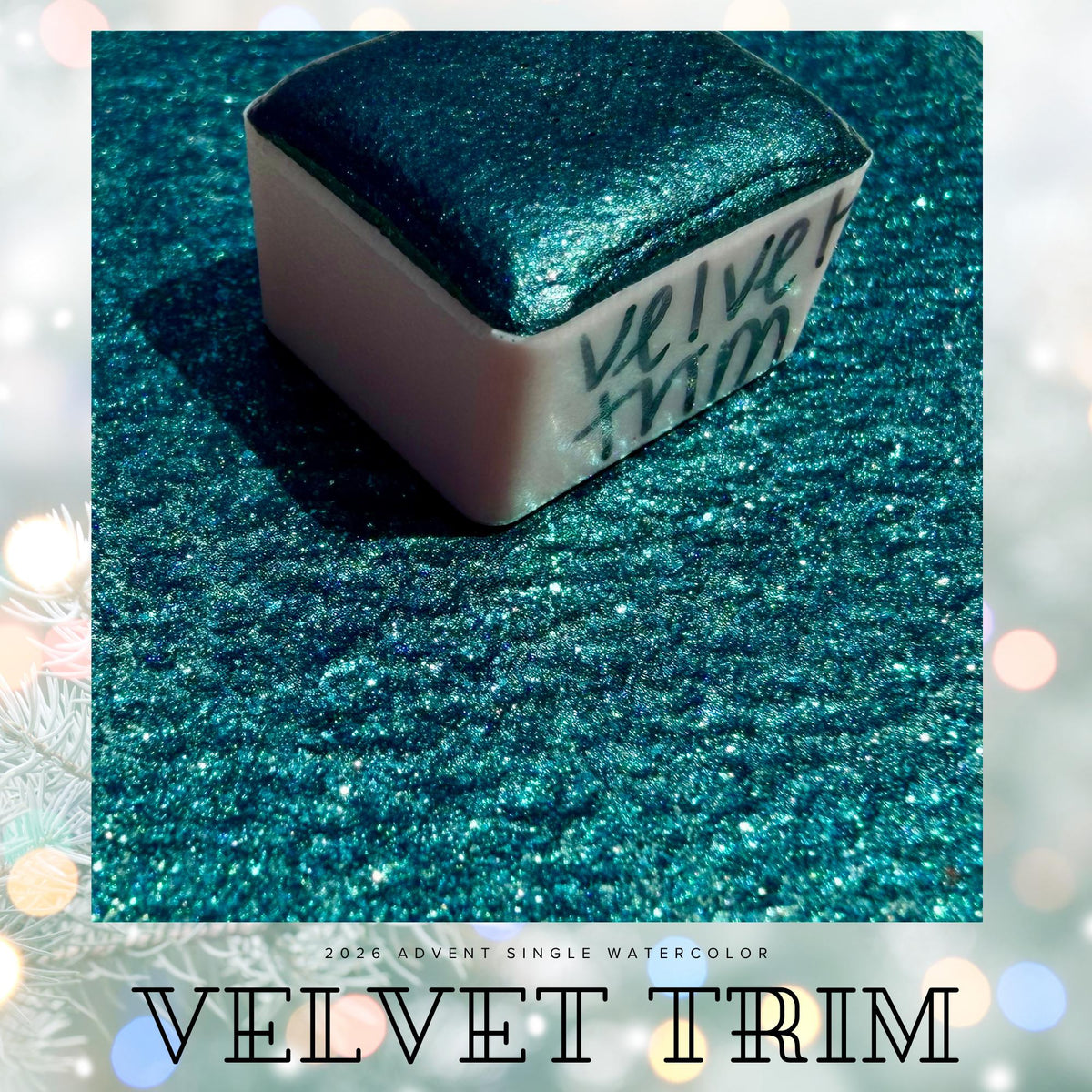 Velvet Trim - 2026 Holiday Advent Single Colors | Handmade Watercolors | Handmade Paint | Watercolors | Watercolor Artist |