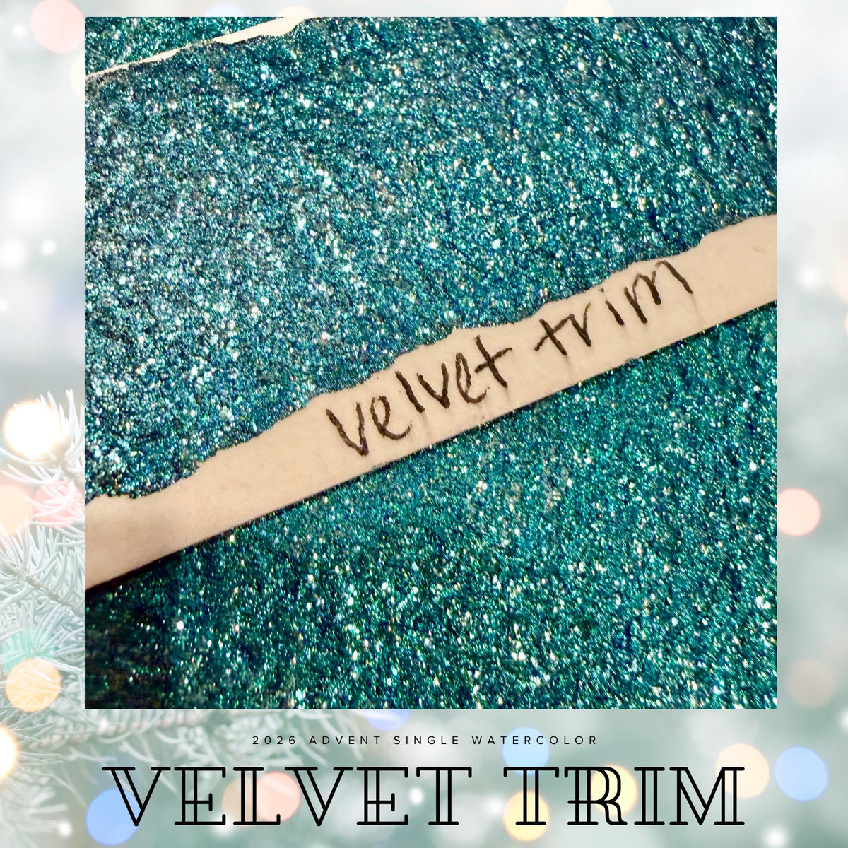 Velvet Trim - 2026 Holiday Advent Single Colors | Handmade Watercolors | Handmade Paint | Watercolors | Watercolor Artist |