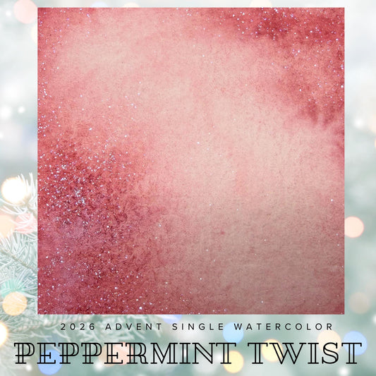Peppermint Twist - 2026 Holiday Advent Single Colors | Handmade Watercolors | Handmade Paint | Watercolors | Watercolor Artist |