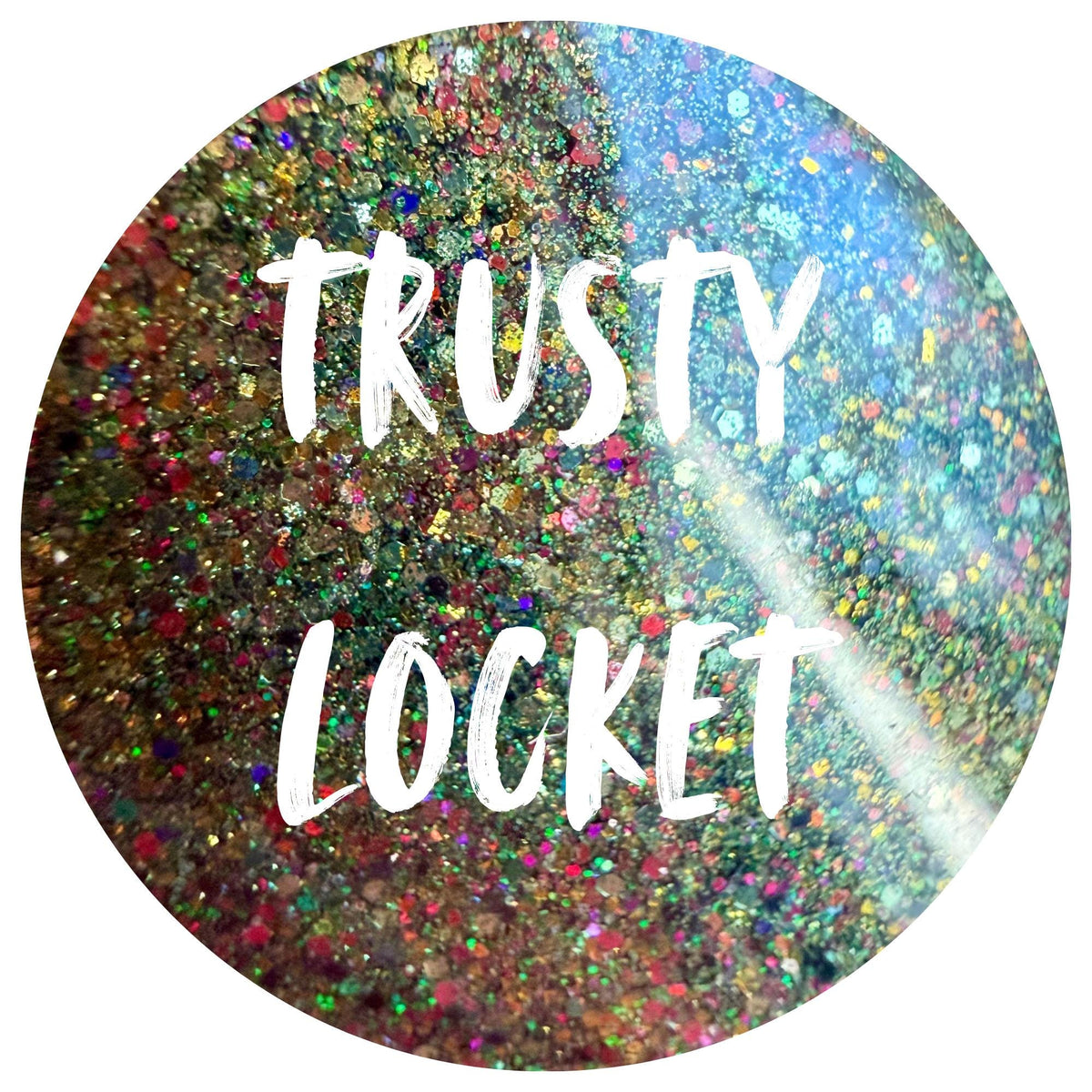 Trusty Locket | Handmade Custom Glitter Mix | Fine, Chunky, Holographic & Specialty Glitter | Craft Glitter | .5 oz, 1 oz, 2 oz