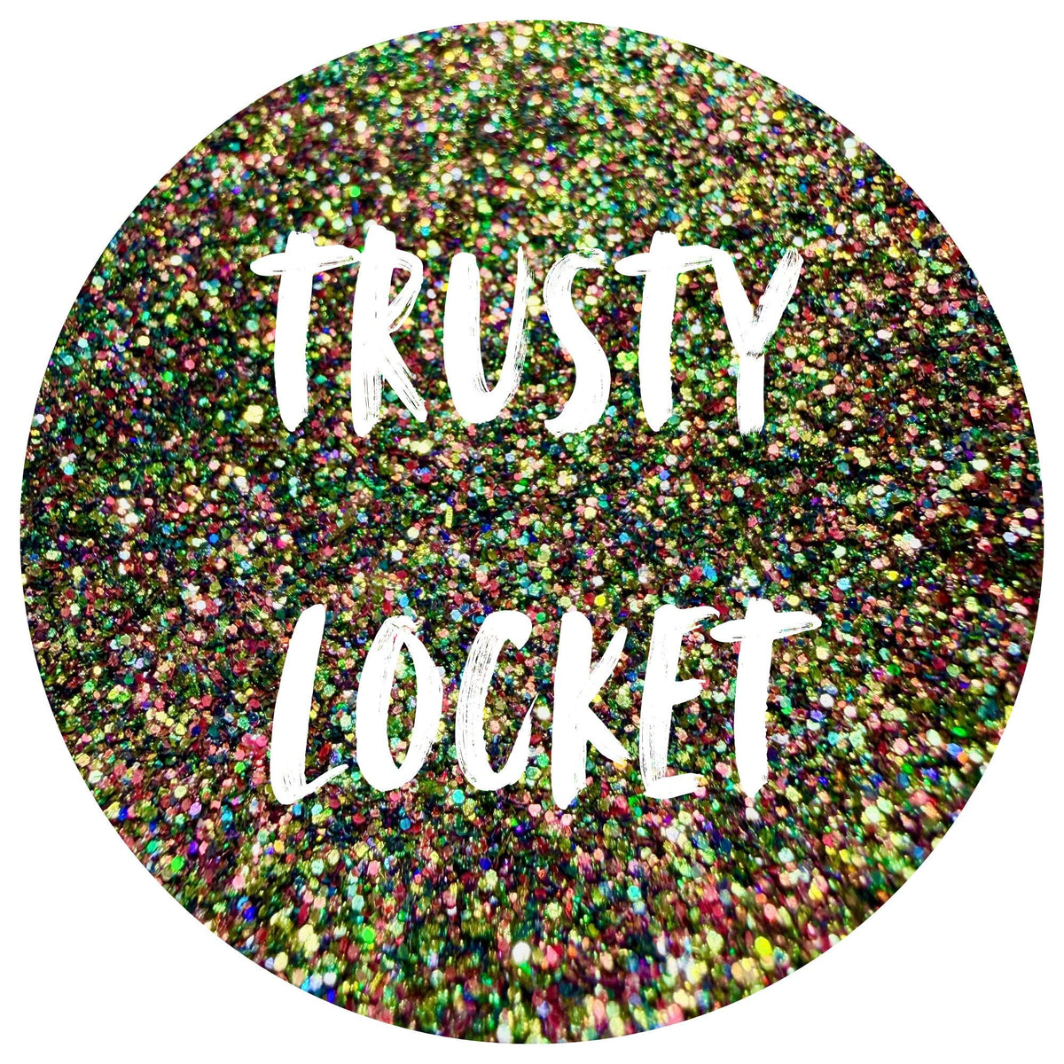 Trusty Locket | Handmade Custom Glitter Mix | Fine, Chunky, Holographic & Specialty Glitter | Craft Glitter | .5 oz, 1 oz, 2 oz