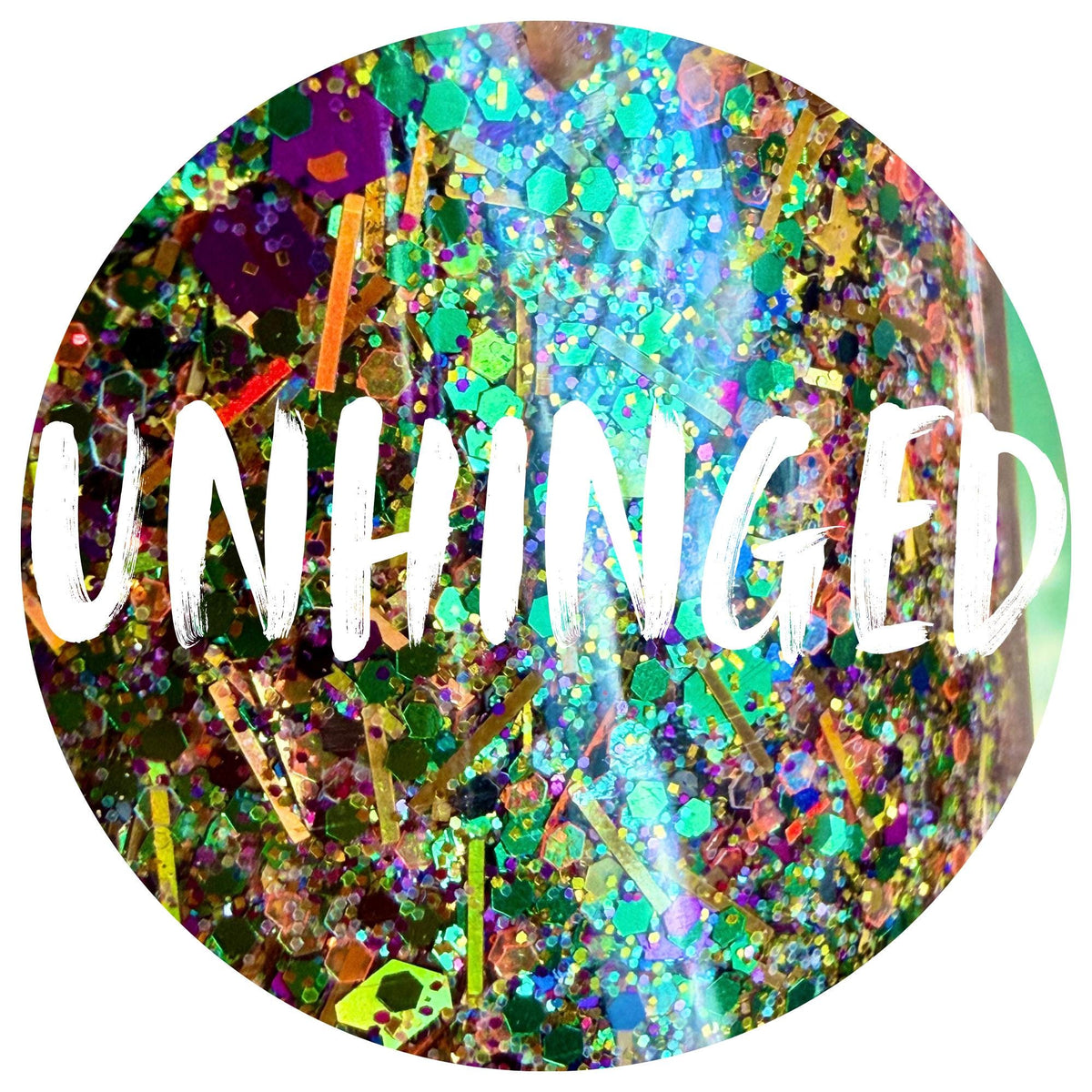 Unhinged | Handmade Custom Glitter Mix | Fine, Chunky, Holographic & Specialty Glitter | Craft Glitter | .5 oz, 1 oz, 2 oz