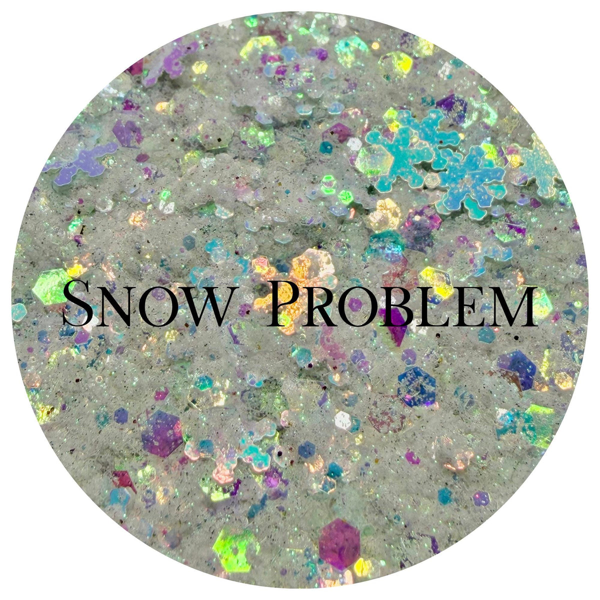 Snow Problem | Handmade Custom Glitter Mix | Fine, Chunky, Holographic & Specialty Glitter | Craft Glitter | .5 oz, 1 oz, 2 oz