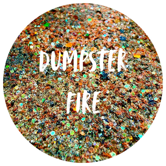 Dumpster Fire | Handmade Custom Glitter Mix | Fine, Chunky, Holographic & Specialty Glitter | Craft Glitter | .5 oz, 1 oz, 2 oz