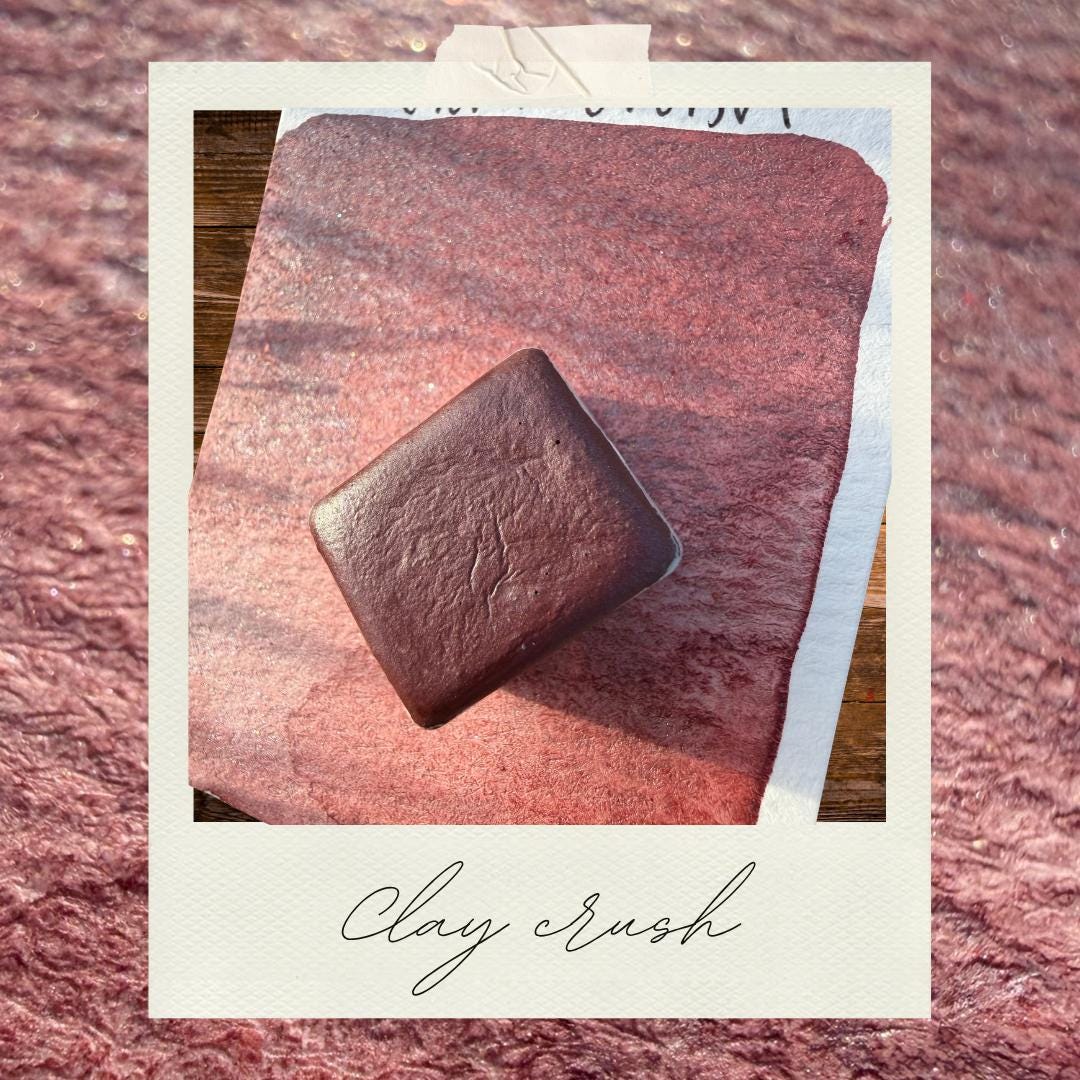 Clay Crush | Handmade Watercolors | Handmade Paint | Watercolors | Watercolor | Handmade Cards | Unique Watercolors