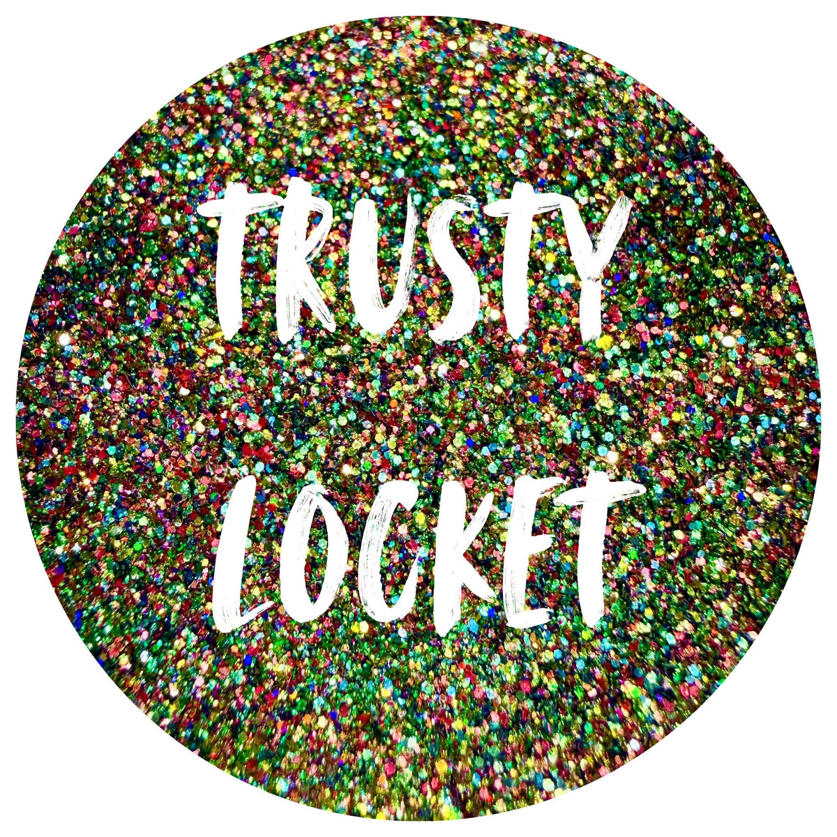 Trusty Locket | Handmade Custom Glitter Mix | Fine, Chunky, Holographic & Specialty Glitter | Craft Glitter | .5 oz, 1 oz, 2 oz