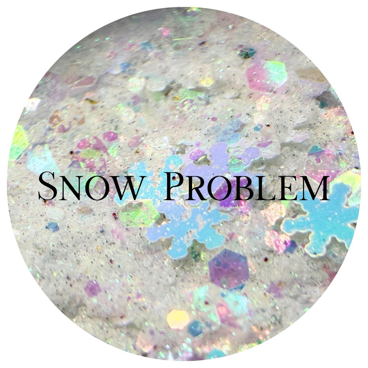 Snow Problem | Handmade Custom Glitter Mix | Fine, Chunky, Holographic & Specialty Glitter | Craft Glitter | .5 oz, 1 oz, 2 oz