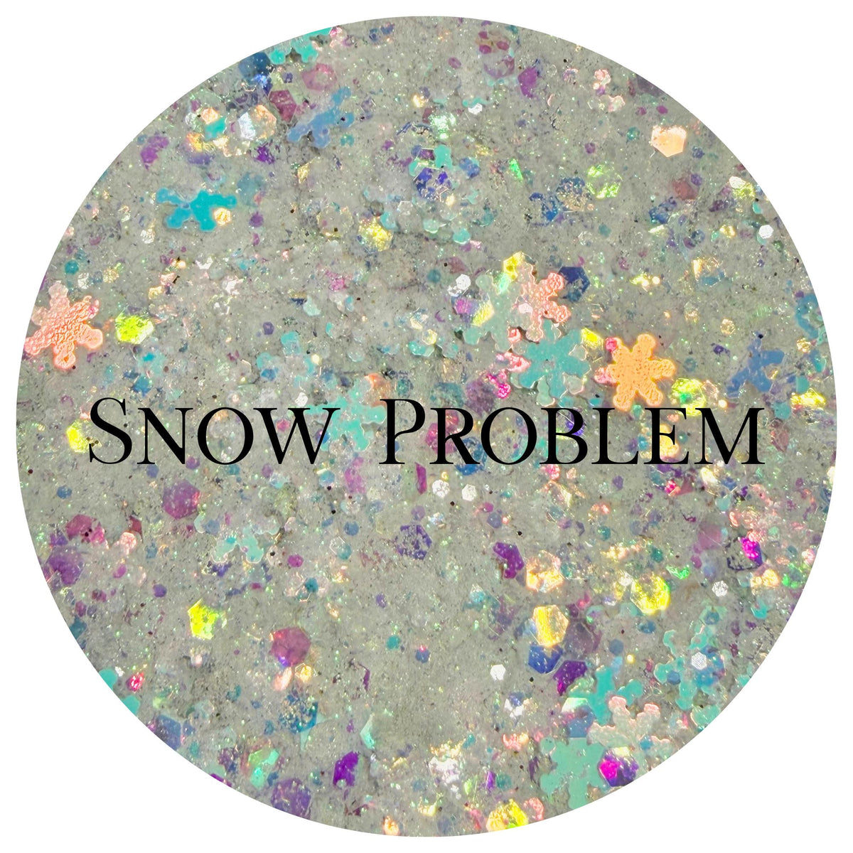 Snow Problem | Handmade Custom Glitter Mix | Fine, Chunky, Holographic & Specialty Glitter | Craft Glitter | .5 oz, 1 oz, 2 oz