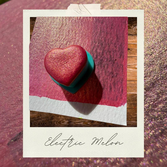 Electric Melon | Handmade Watercolors | Handmade Paint | Watercolors | Watercolor | Handmade Cards | Unique Watercolors