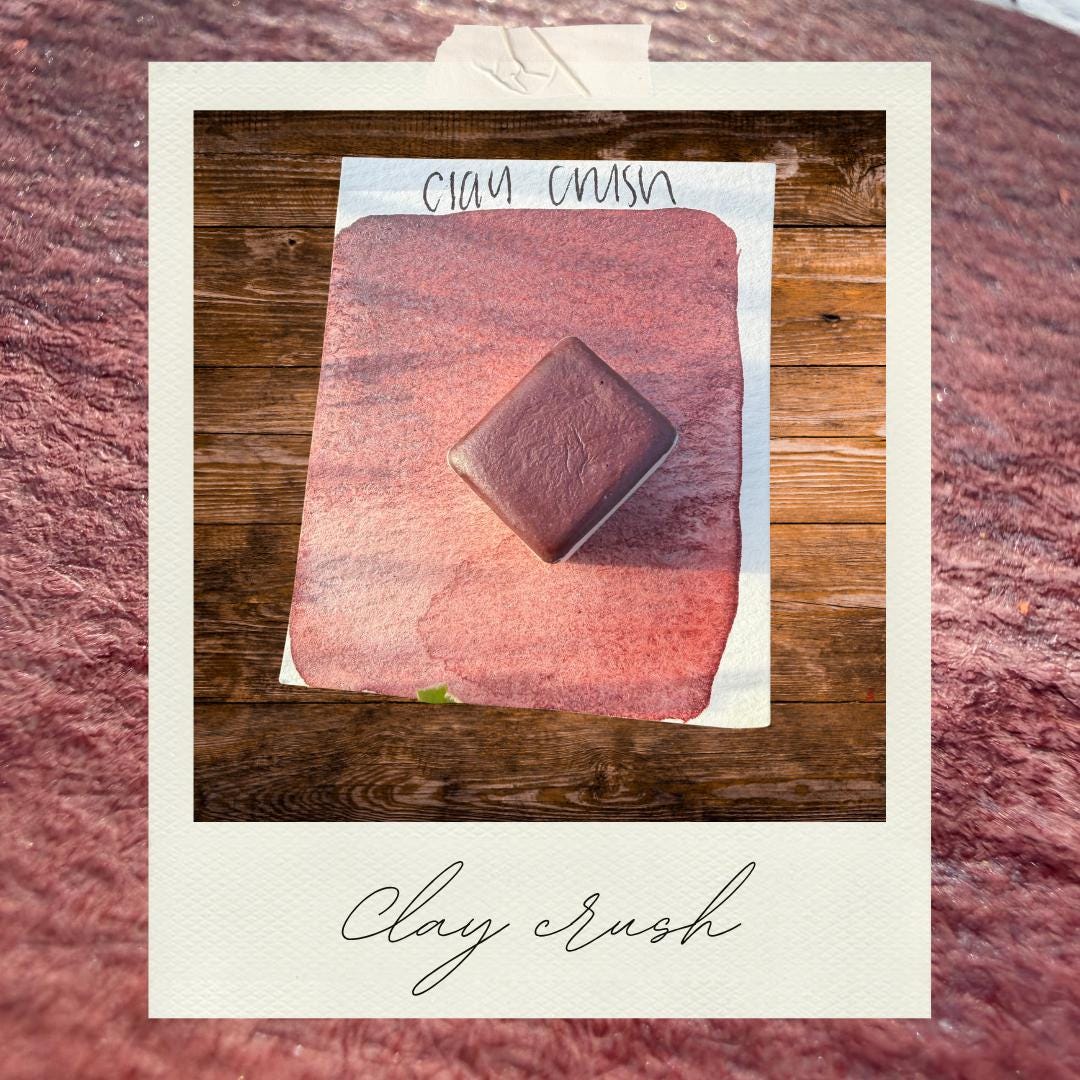 Clay Crush | Handmade Watercolors | Handmade Paint | Watercolors | Watercolor | Handmade Cards | Unique Watercolors