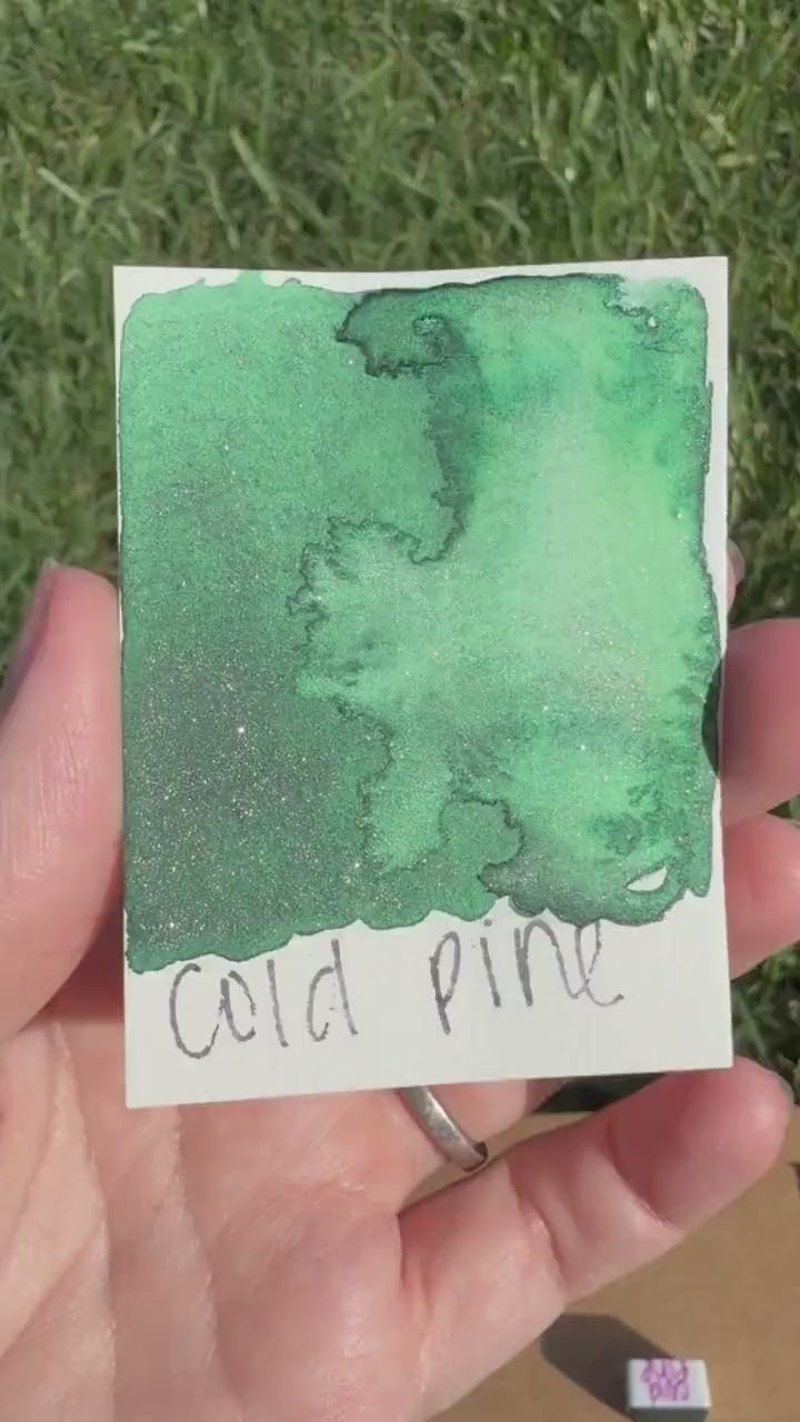 Cold Pine | HYBRID | Matte & Shimmer Blend | Handmade Watercolors | Handmade Paint | Watercolors | Watercolor | Watercolor Artist