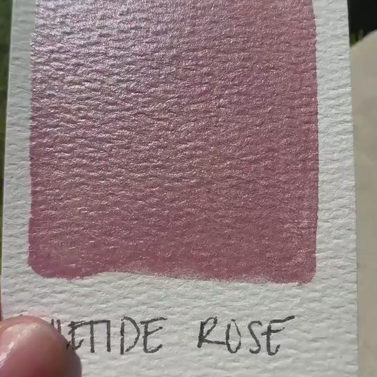 Yuletide Rose | Handmade Watercolors | Handmade Paint | Watercolors | Watercolor Artist | Handmade Cards | Glitter Watercolors |