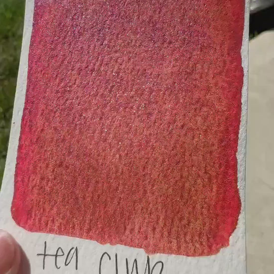 Tea Club | Handmade Watercolors | Handmade Paint | Watercolors | Watercolor Artist | Handmade Cards | Glitter Watercolors |