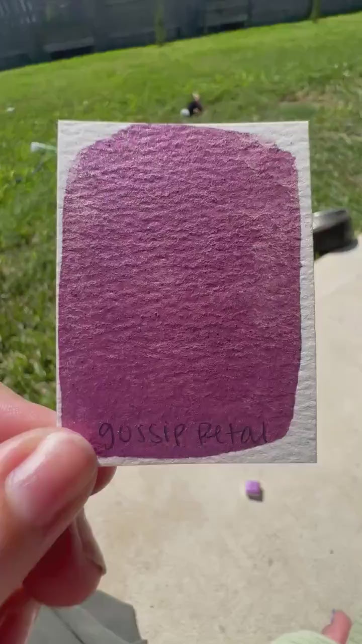 Gossip Petal | Handmade Watercolors | Handmade Paint | Watercolors | Watercolor Artist | Handmade Cards | Glitter Watercolors |