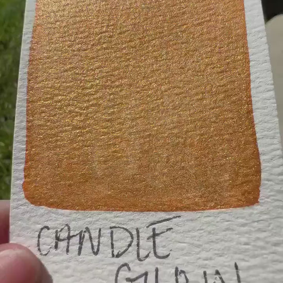 Candle Glow | Handmade Watercolors | Handmade Paint | Watercolors | Watercolor Artist | Handmade Cards | Glitter Watercolors |