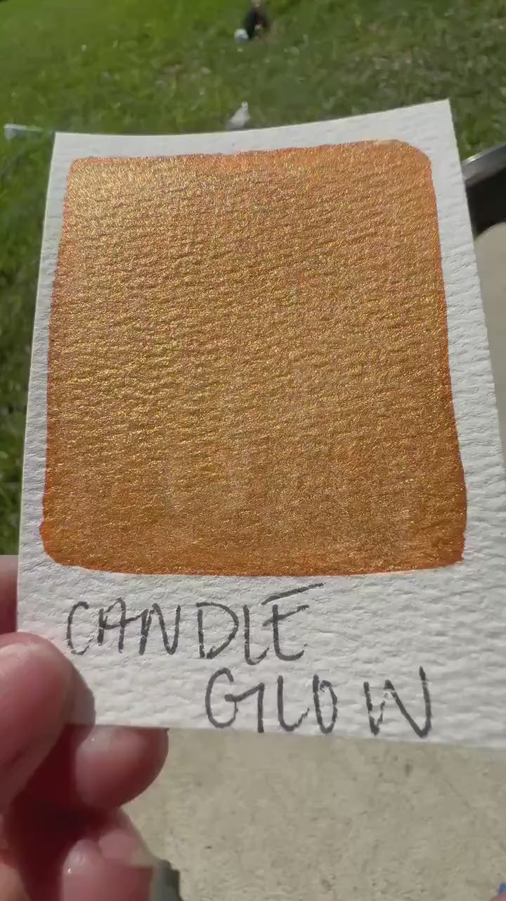 Candle Glow | Handmade Watercolors | Handmade Paint | Watercolors | Watercolor Artist | Handmade Cards | Glitter Watercolors |