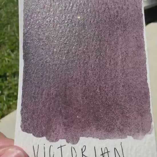 Victorian | Handmade Watercolors | Handmade Paint | Watercolors | Watercolor Artist | Handmade Cards | High Sparkle Watercolor QUARTER PAN
