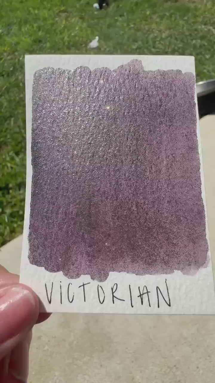 Victorian | Handmade Watercolors | Handmade Paint | Watercolors | Watercolor Artist | Handmade Cards | High Sparkle Watercolor QUARTER PAN
