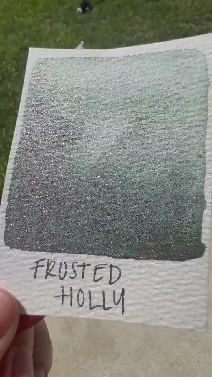 Frosted Holly | Handmade Watercolors | Handmade Paint | Watercolors | Watercolor Artist | Handmade Cards | OUT OF PRODUCTION
