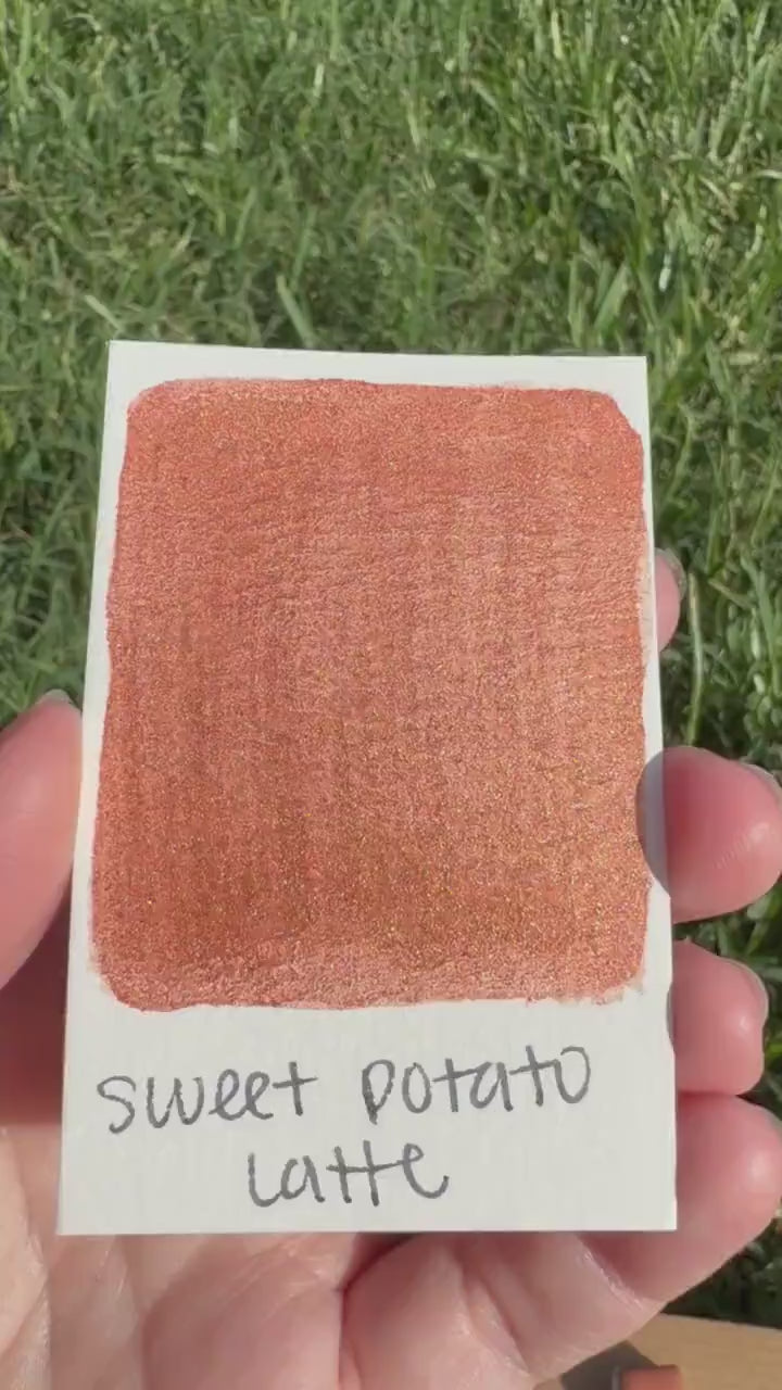Sweet Potato Latte | Handmade Watercolors | Handmade Paint | Watercolors | Watercolor | Watercolor Artist