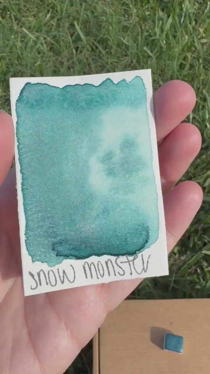 Snow Monster | HYBRID | Matte & Shimmer Blend | Handmade Watercolors | Handmade Paint | Watercolors | Watercolor | Watercolor Artist