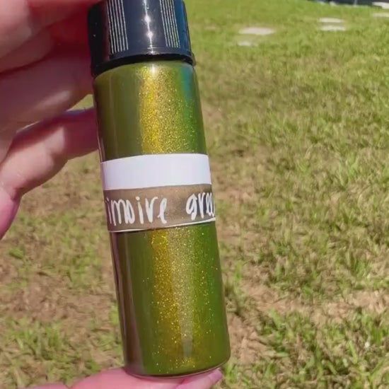 Grimore Green | Dip Pen Ink | Handmade Ink | Calligrapby | Stencils | Handmade Cards| Watercolor | Colorshift Ink | Shimmer Ink | Nib Ink