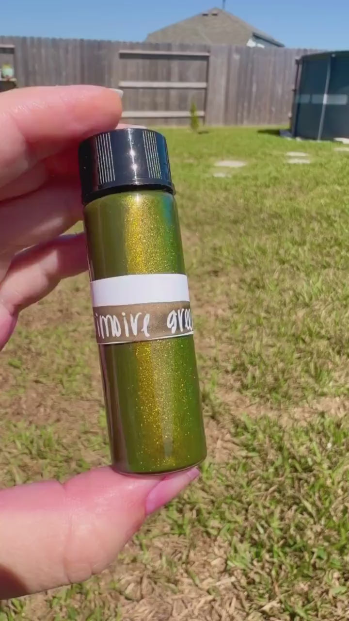 Grimore Green | Dip Pen Ink | Handmade Ink | Calligrapby | Stencils | Handmade Cards| Watercolor | Colorshift Ink | Shimmer Ink | Nib Ink